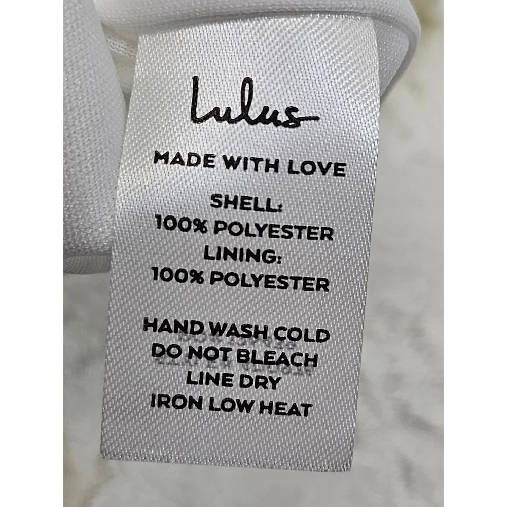 Lulus Floral Jacquard Strapless Mini Dress Women M White V-Neck Bridal Party NEW